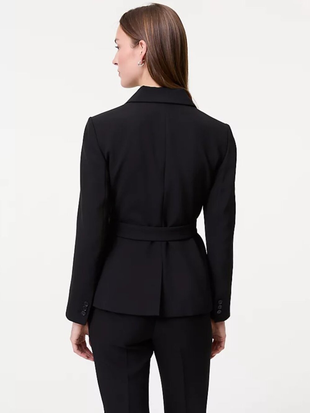 BRAND NEW Ann Taylor The Petite Belted Blazer in Fluid Crepe - Picture 2 of 5